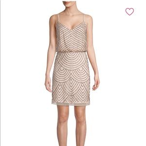 Adrianna Papell Beaded Blouson Sheath Dress